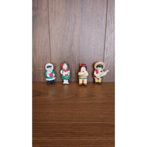 Vintage Christmas Around The World 1986 All American Kids Ornaments Set of 3
